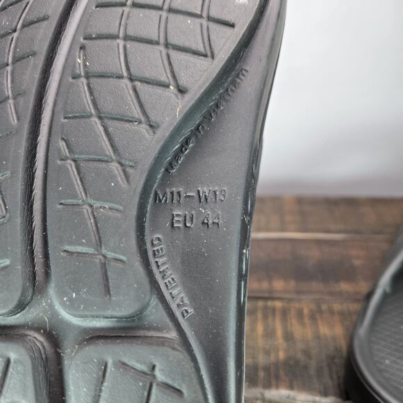 Oofos Ooriginal Mens Size 11 Recovery Slip-On Flip Flops Beach Sandals Black - Picture 10 of 11